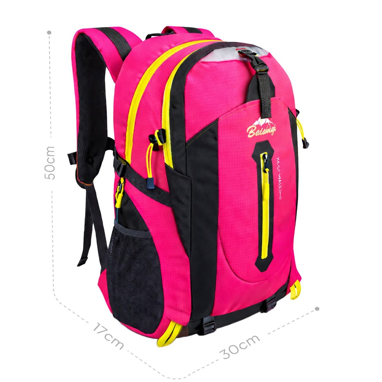 OcioDual Zaino Trekking 30 Litri Rosa, Zaino Montagna Leggero Impermeabile Pieghevole, Zaini Campeggio, Escursionismo, Attraversamenti, Backcountry, Walking, Sport
