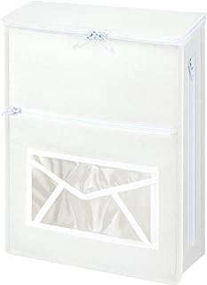 Mail Slot Catcher Bag, Indoor White Mail Catcher Felt Cloth Made, High Capacity Mail Slot Cover, Space Saving, Self-Adhesive, No Screws Needed, Practical Home Accessories