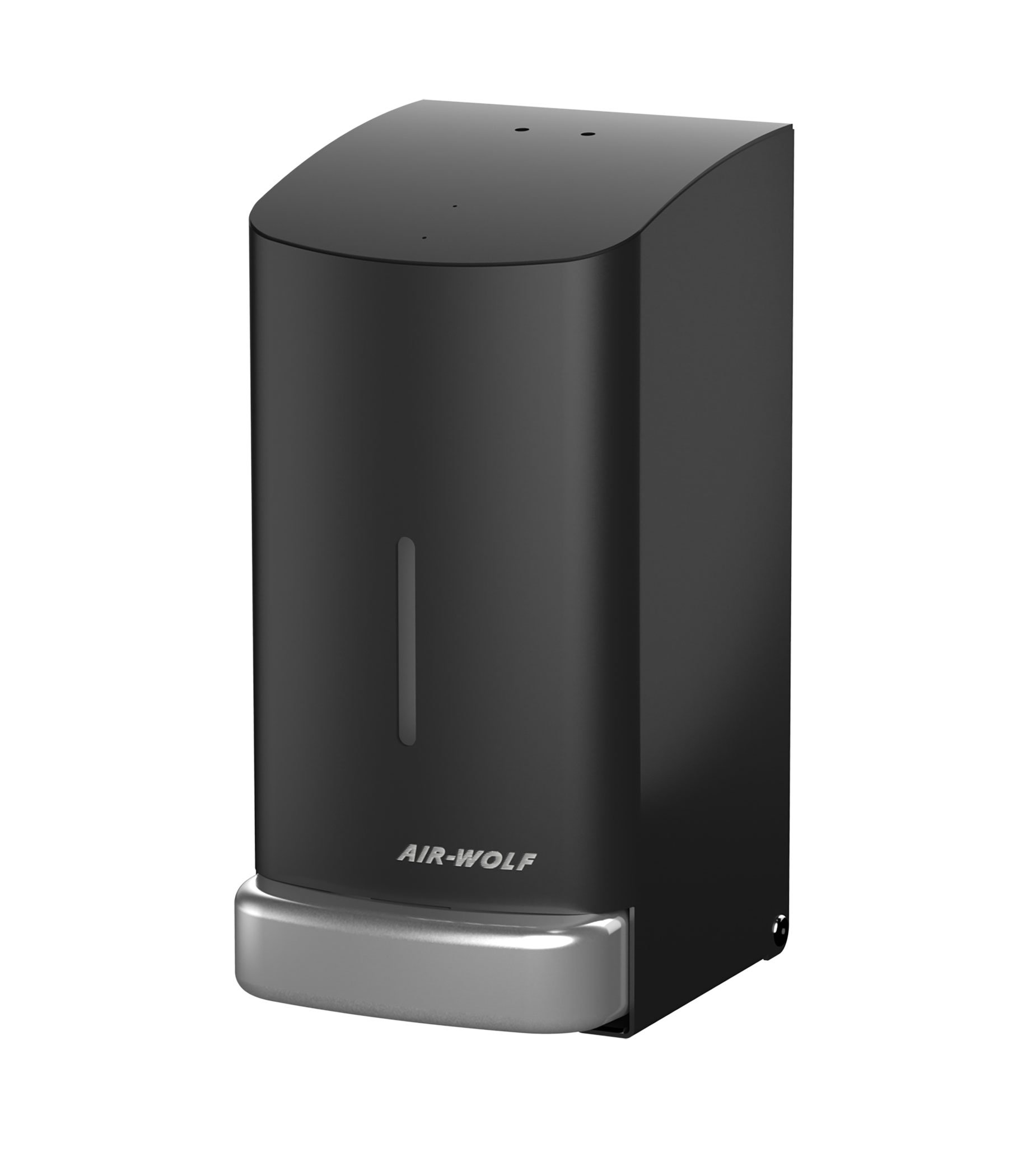 AIR-WOLF Seifen- und Desinfektionsmittelspender, 0,8 Liter, Edelstahl mattschwarz, Serie Alpha