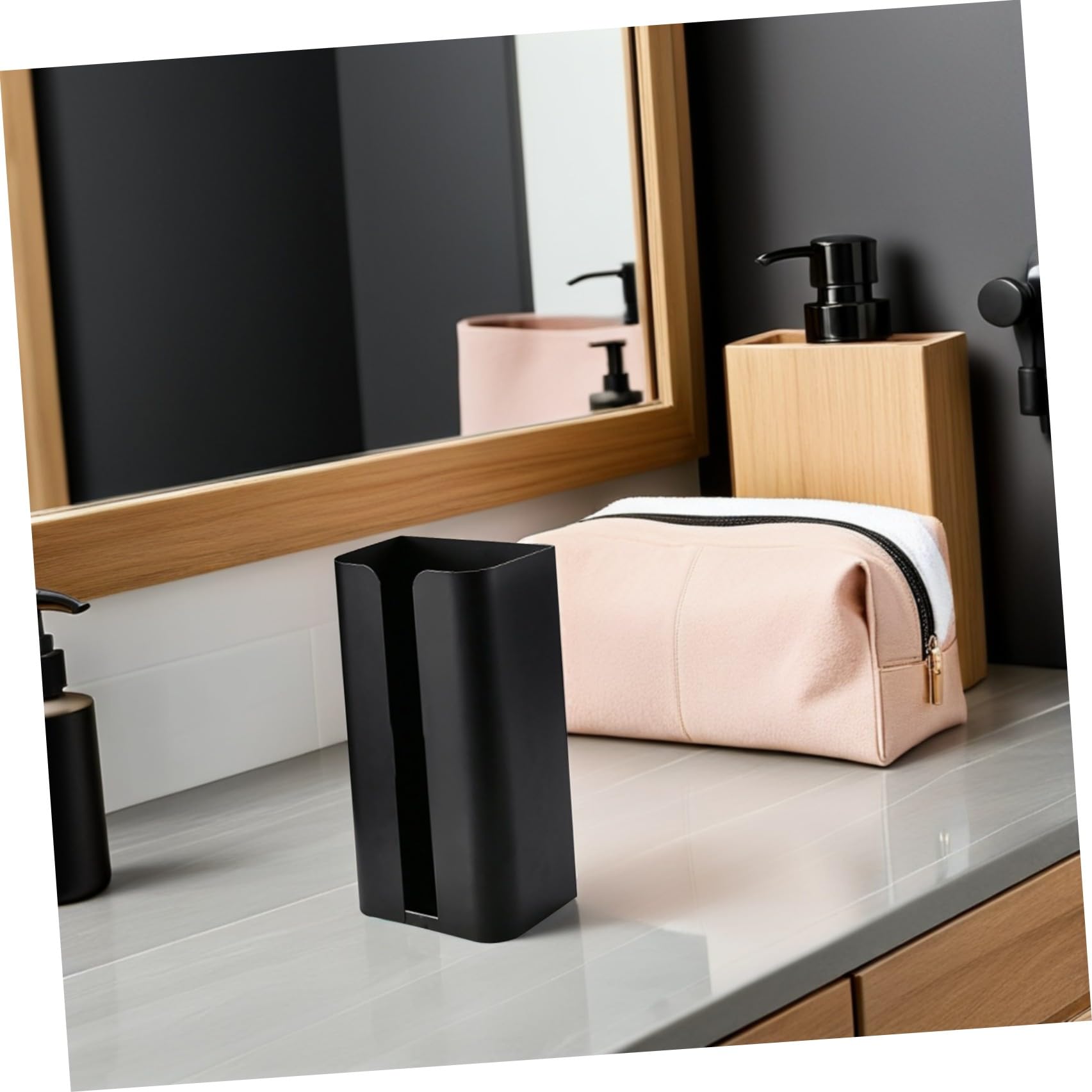 Magnetische Serviettenbox aus Edelstahl 304 ohne Bohren mit Glatten Kanten Aufbewahrungsbehälter für Taschentücher für Küche Bad und Wohnzimmer