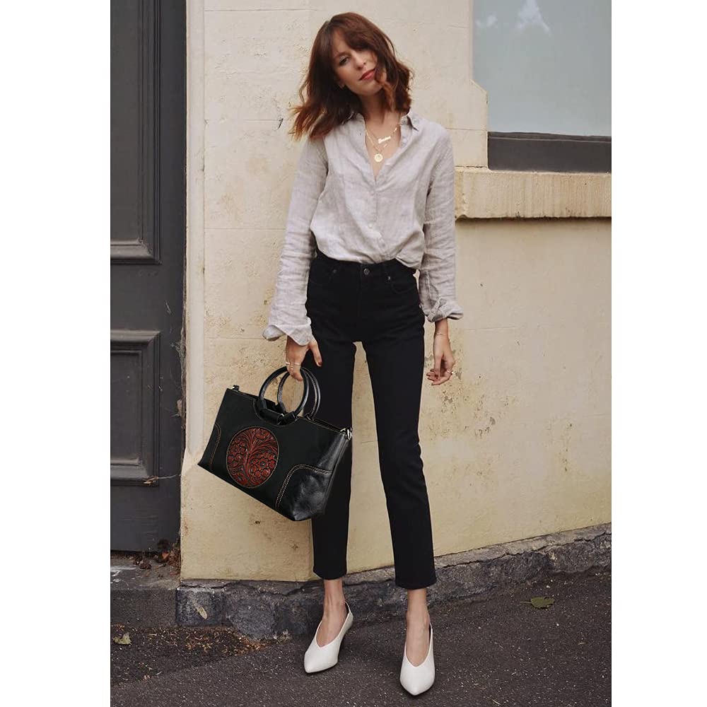 Women's straw woven handbag; women's solid color woven handbag; bring a small handbag-Off-white/Black