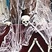 Price comparison product image TOYMYTOY Halloween White Spider Web Cobweb Decoration Set for Haunted House (100g Cotton Web + 4pcs Large Spiders + 100pcs Small Spiders + 40pcs Medium Spiders + 20pcs Bats)