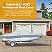 PrimeShield Boat Cover, Waterproof 600D Oxford Marine Grade Trailerable Runabout Boat Covers, Heavy Duty 13/15/16/17/18/19/20/22 ft fits V-Hull Pro-Style Bass Boats with Tightening Strap