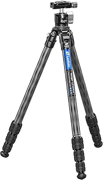 Leofoto Professional Camera Tripod, 45" Compact Carbon Fiber Tripod for DSLR Video Camcorder, 4 Leg Sections, 360 Ball Head, Max Load 6KG/13Lb LS-224CX+LH-25