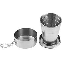 Rengue Stainless Steel Collapsible Cup Telescopic,8.5 Oz Six Section 60ml