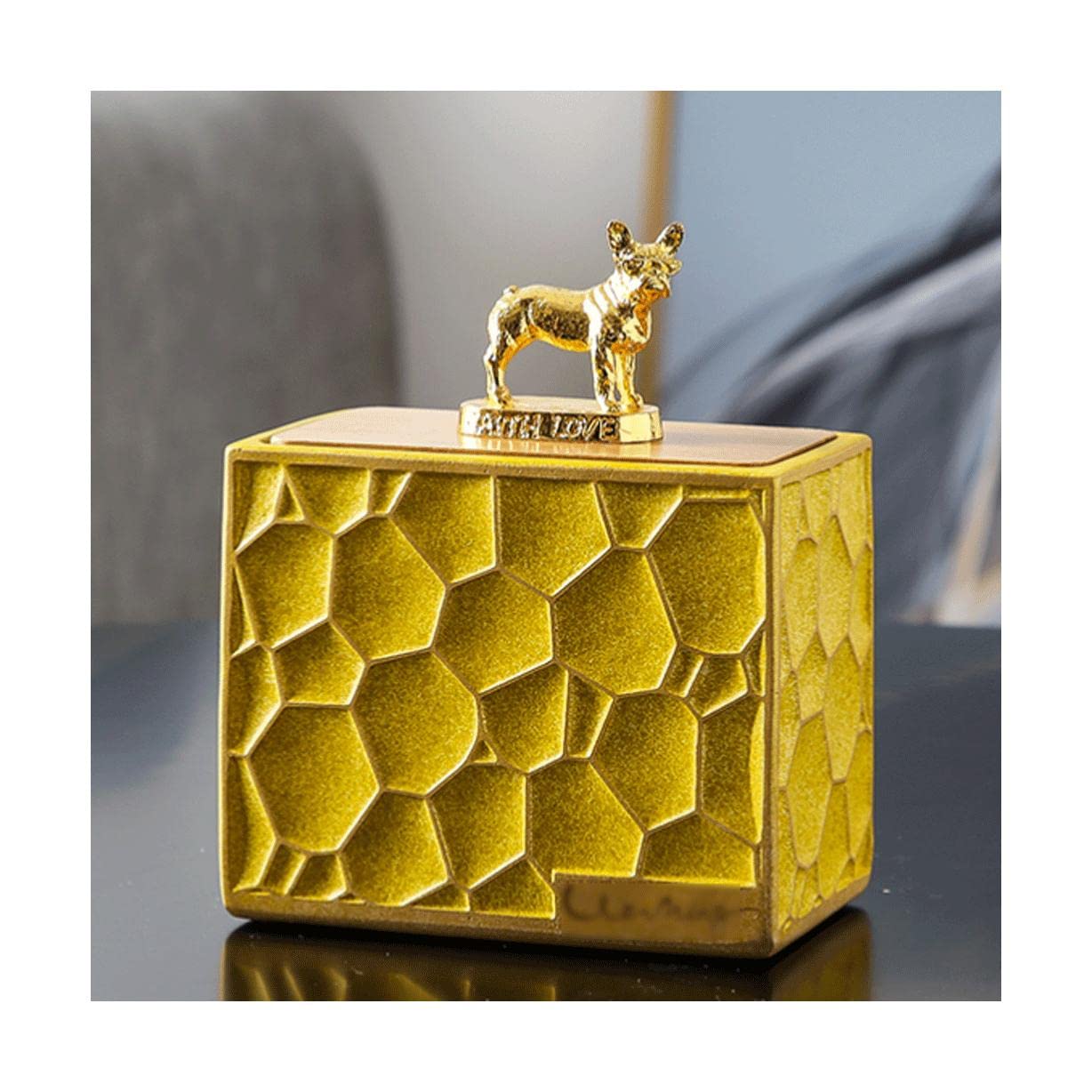 MRKU Toothpicks Dispenser Toothpick Box Holder Fashion Resin Container with Lid Compartment Container Chic