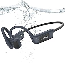 IFECCO Casque Conduction Osseuse Natation, IP68 Ecouteur Piscine pour Nager Bluetooth 5.4 Oreille Ouverte avec Micro, Lecteur MP3 32 Go de Mémoire pour Natation, Course à Pied, Cyclisme
