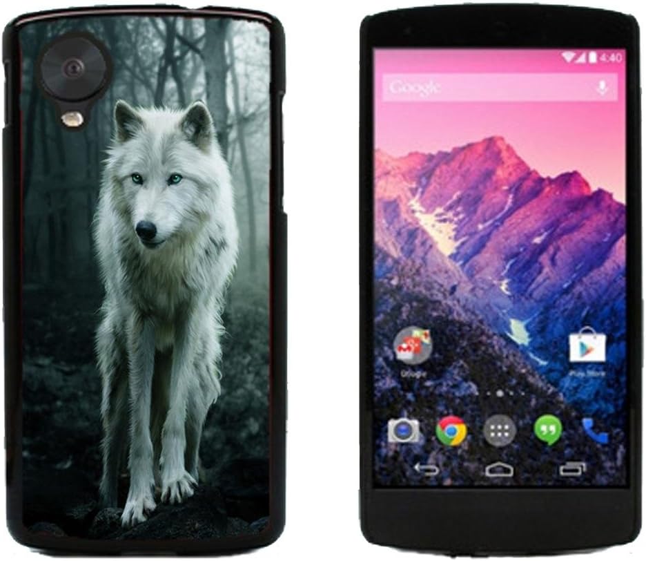 Wolf Animal Hard Plastic and Aluminum Back Case for LG Google Nexus 5