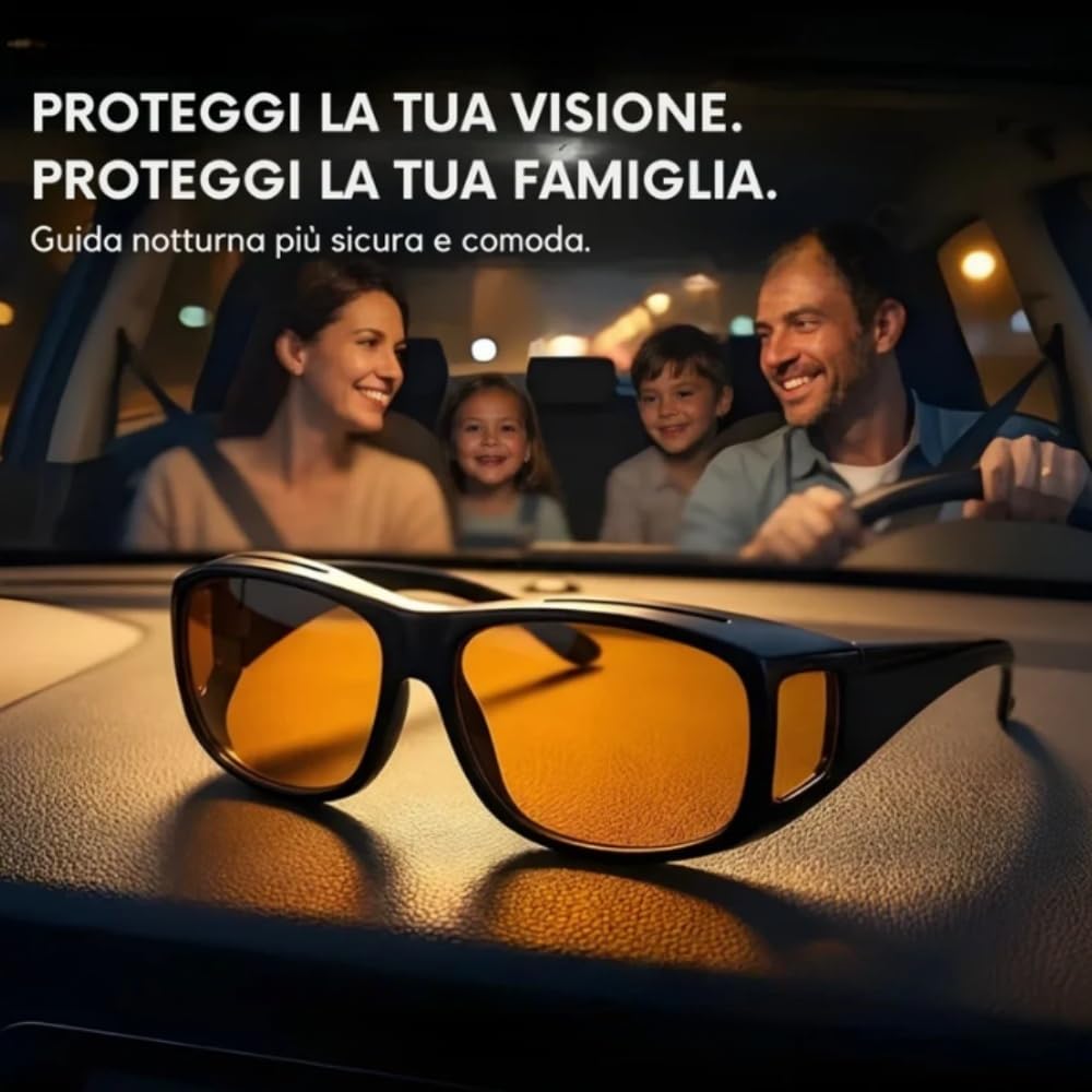 MEIION sorelia Brille Unisex, Leggera, Blend - Free, con UV Schutz, per Autofare, Angling e Golf - Nachtfahrbrille, Brillenträgerfreundlich