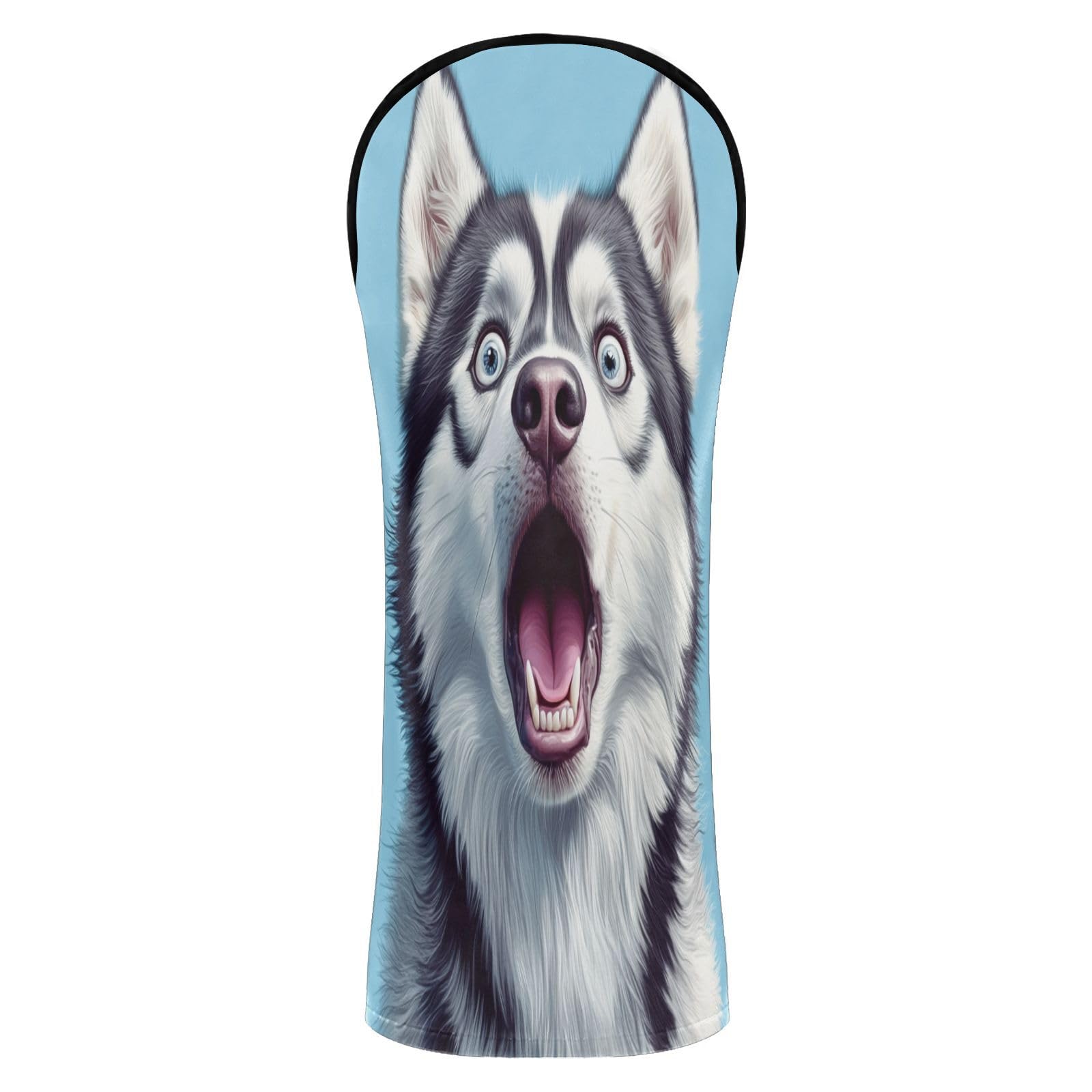 Cartoon Funny Siberian Husky Dogs Golf Head Covers