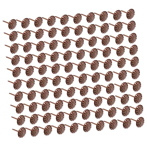OFFSCH 300pcs Iron Decorative Nails Red Bronze Bubble Nails Upholstery Tacks for Home Furniture Decor