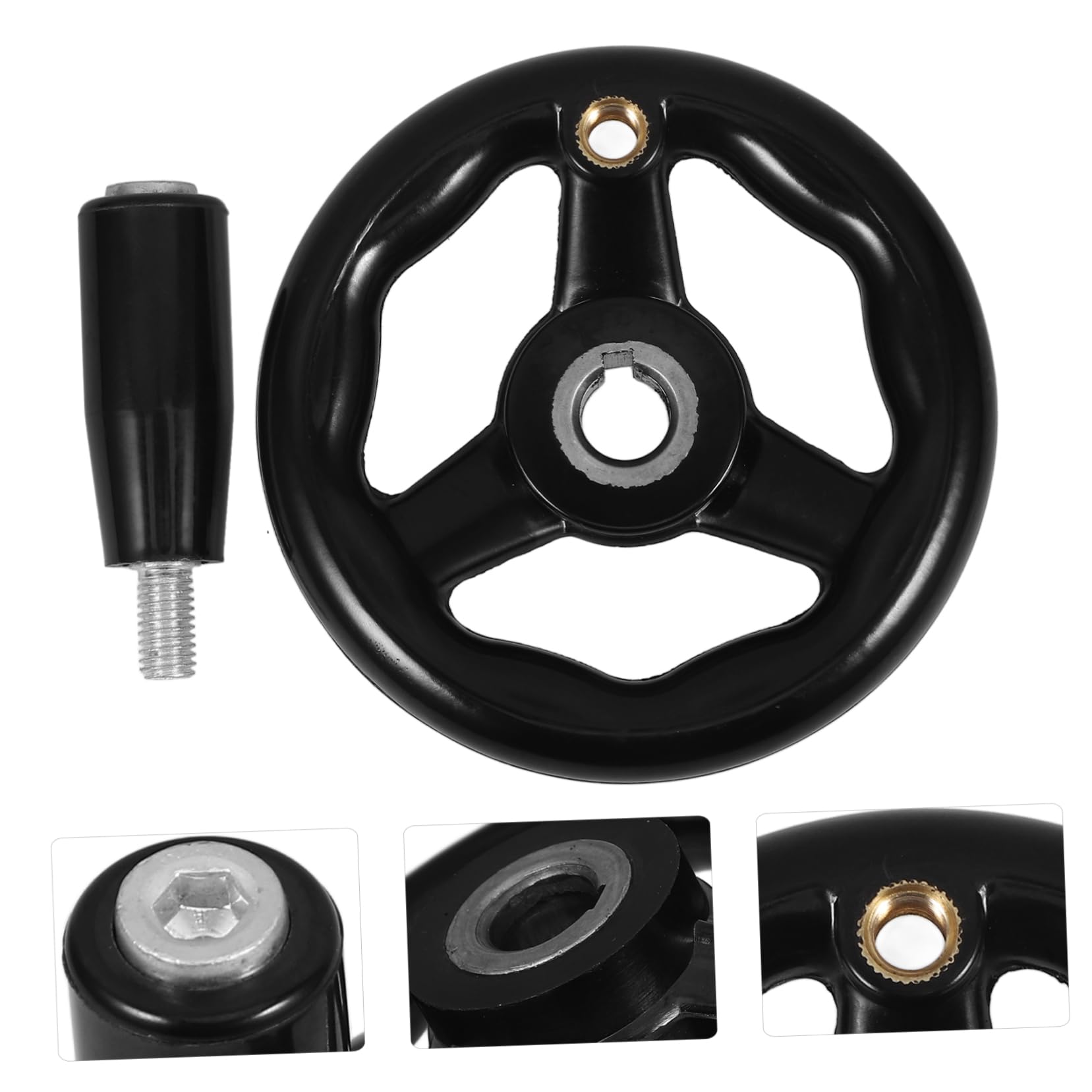 FUNOMOCYA Milling Tool Hand Wheel Round Wheel Handle Spoke Hand Crank Lathe Machine Tool Easy to Install