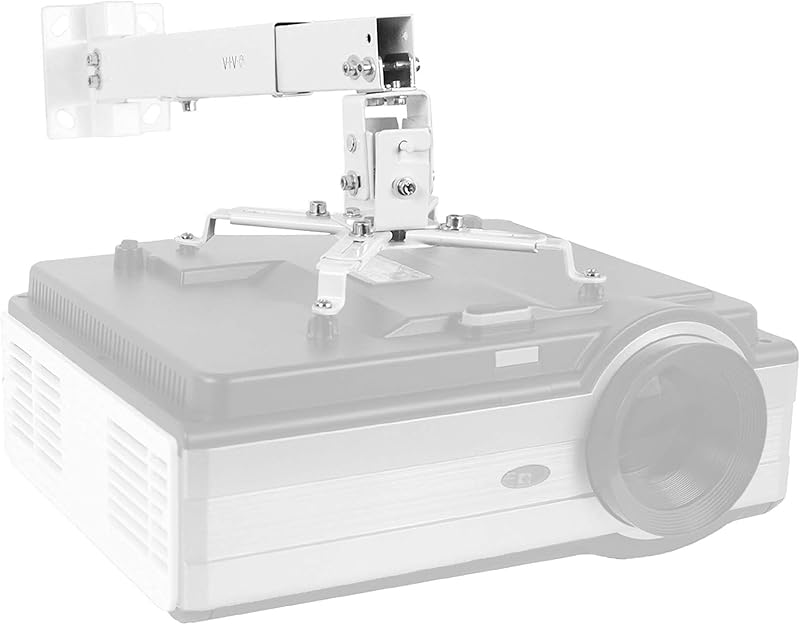 Soporte de Montaje de Proyector de Techo de Pared Ajustable Universal, Proyección de Longitud Extensible, Blanco, MOUNT-VP06W