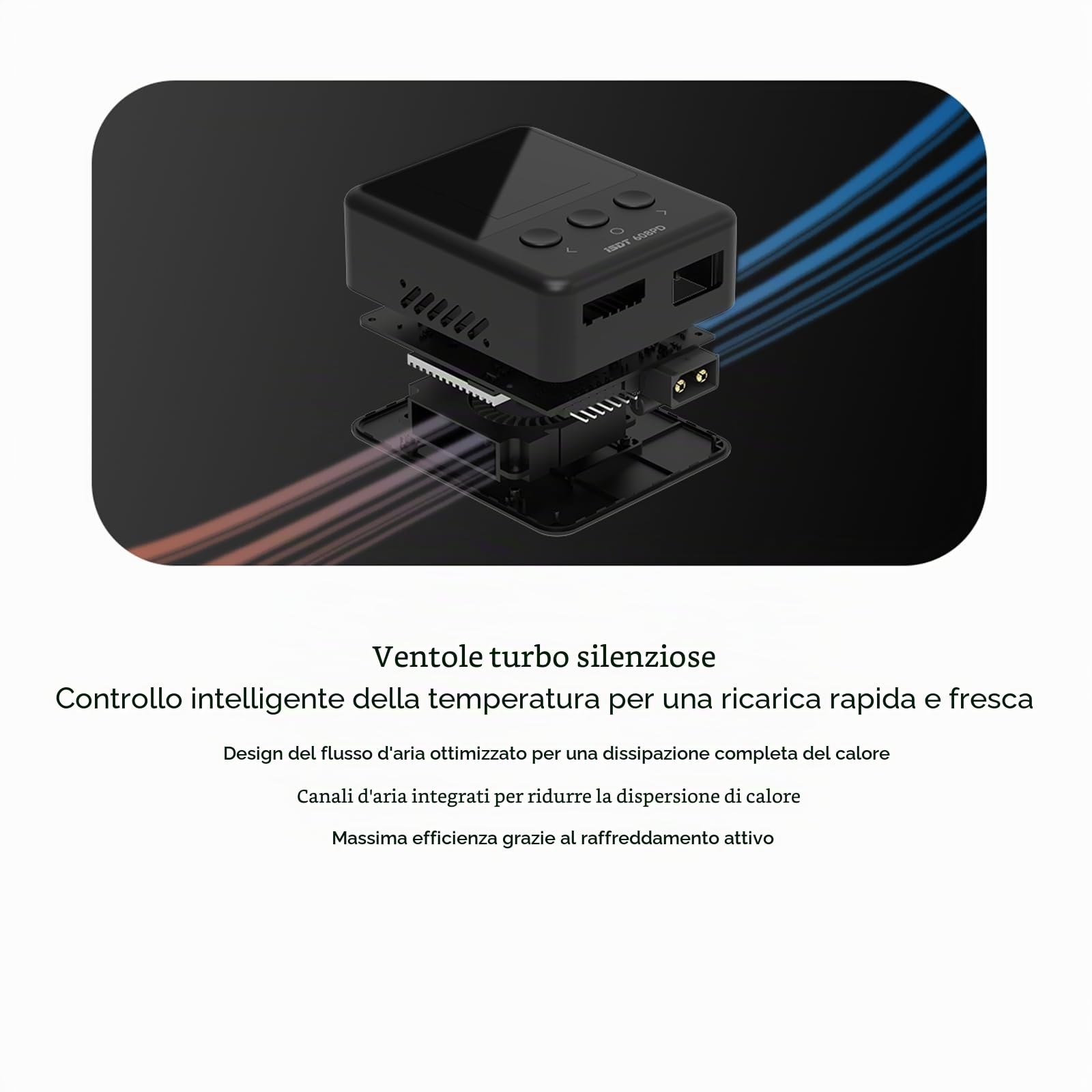ISDT 608PD Caricabatterie digitale intelligente LiPo, DC 240 W/10 A, USB C 100 W/5 A per batterie RC, caricatore universale Balance Discharge per batterie Life/Lilon/LiPo/LiHV (1-6S), NiMH (1-16S), Pb