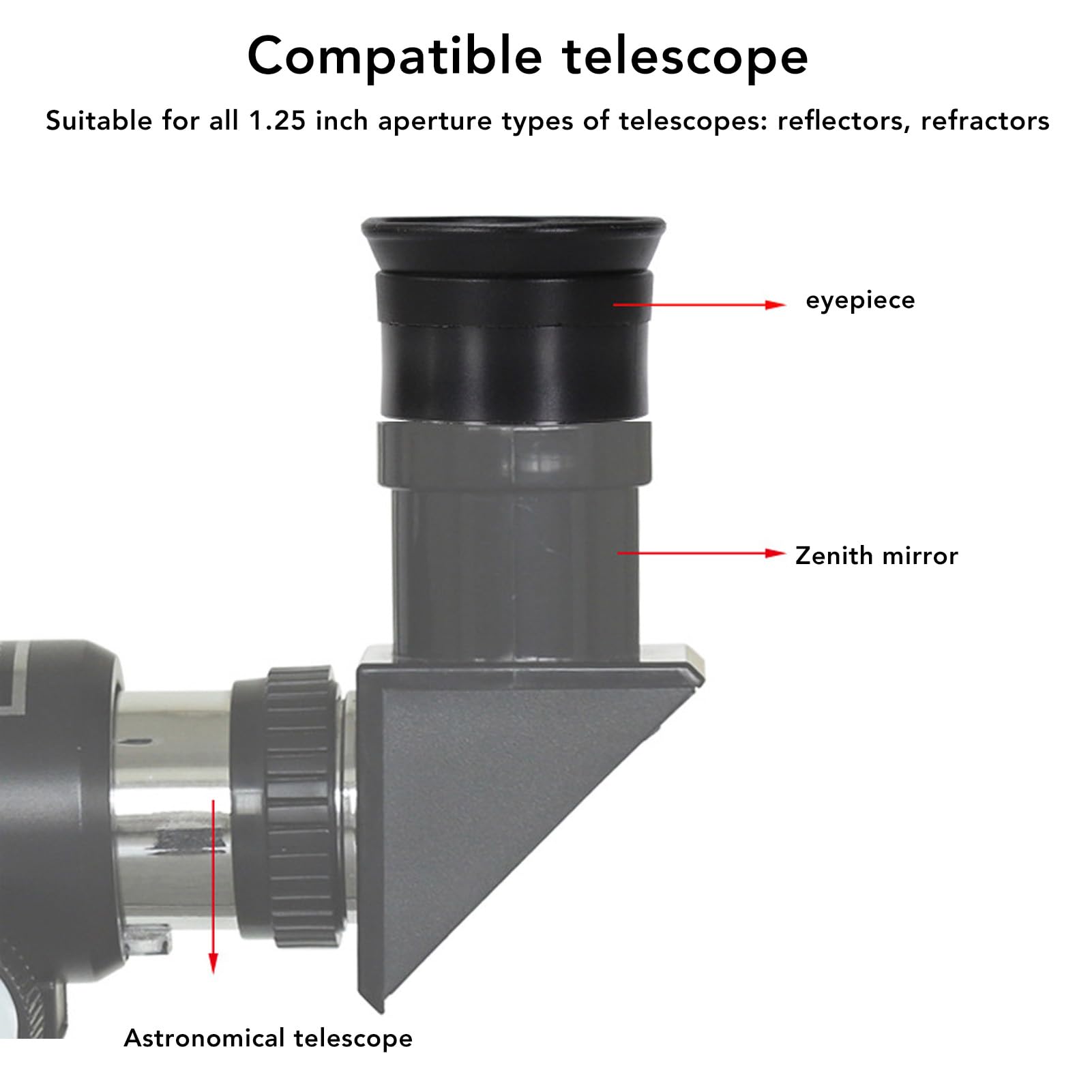 Ocular de Telescopio de 1,25 Pulgadas y 10 Mm, Accesorio de Telescopio de 52 Grados con Revestimiento Azul para Telescopio Astronómico, Rosca M28,6x0,6 Mm