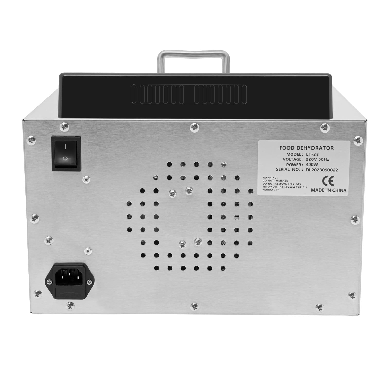 Deshidratador de Alimentos para el Hogar de 6/8/16 Pisos - Acero Inoxidable, Deshidratador de Frutas con Control de Temperatura 30-90℃ (A1-6 Niveles)