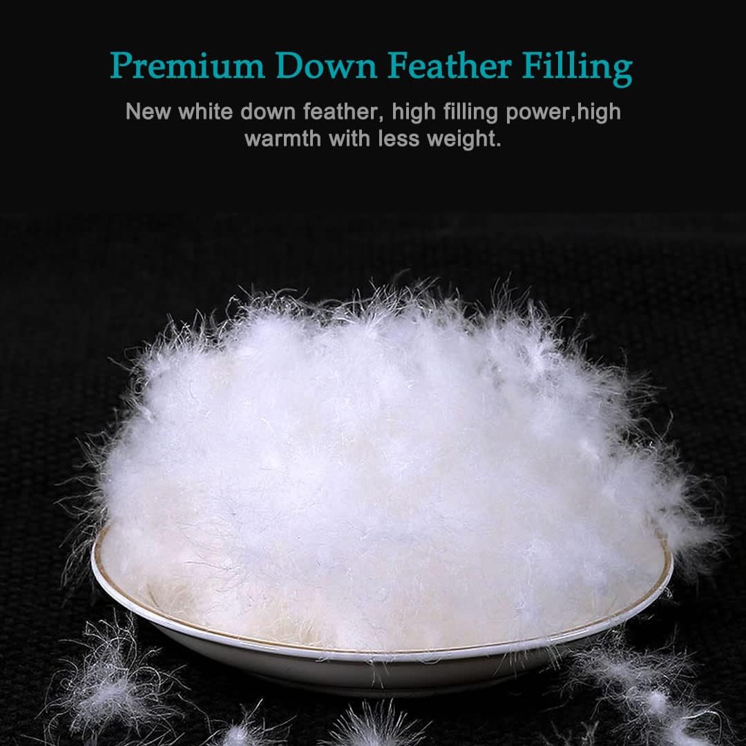 All Season King Size Goose Down Comforter, High Fluffy Medium Warmth Feathers Down Comforter, Ultra-Soft 750 Fill Power Duvet Insert, Hotel Collection Comforter 52oz (106x90, White)