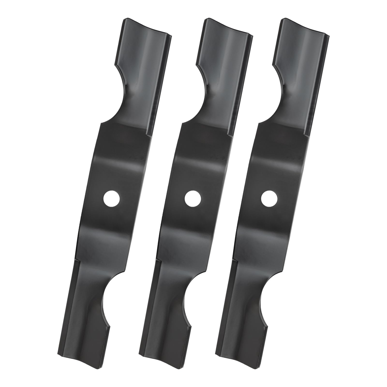 04265400 - Cuchillas de cortacésped compatibles con cubiertas de cortacésped Gravely ZT de 42 pulgadas de giro cero, hoja de cortacésped de alta elevación con muescas para cortacésped Gravely ZT42 A
