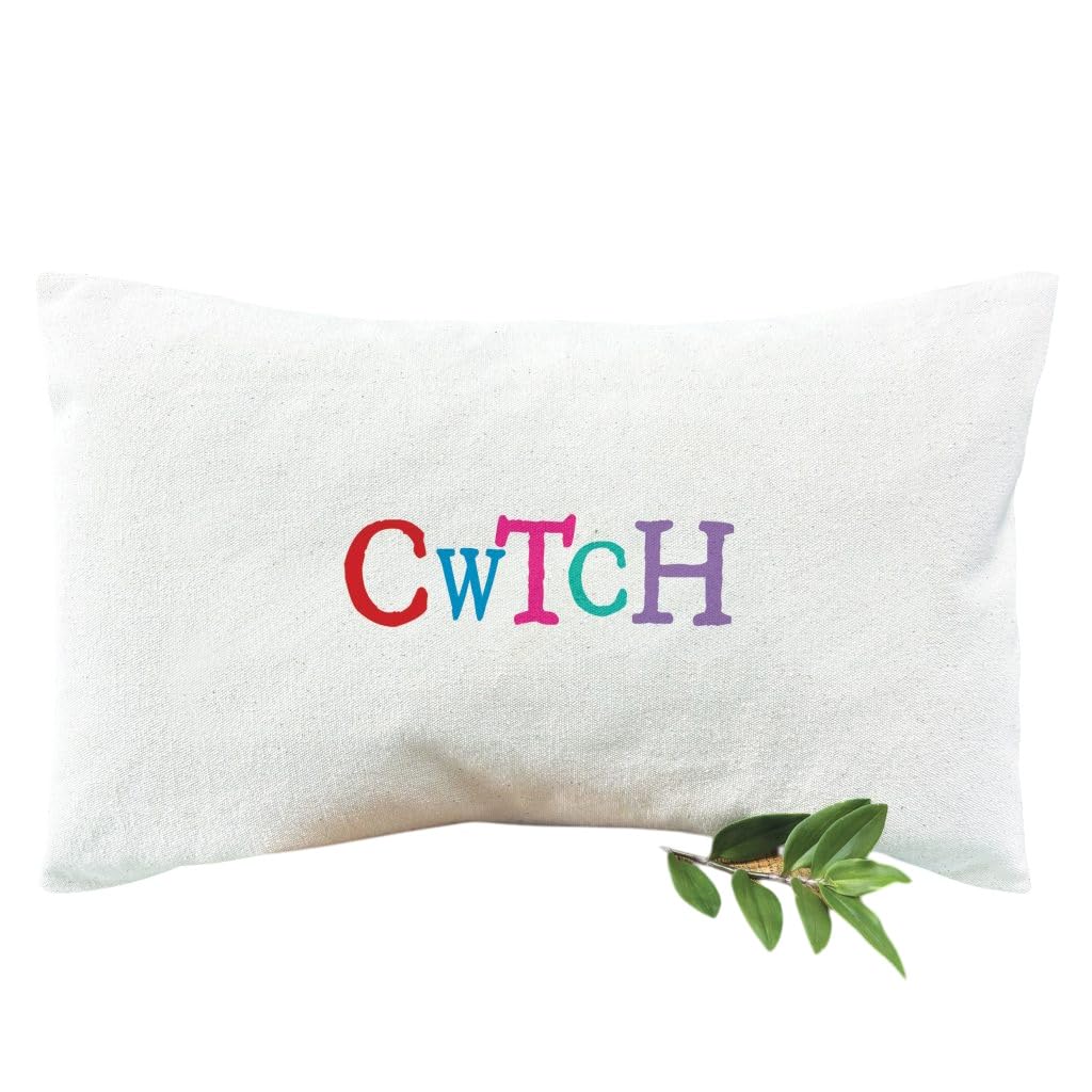 East of India Cwtch Long Decorative Couch Cushion Farmhouse Rustic Garden Cushions Rectangular Sofa Pillow Cover with Insert Cushion 45 x 30 cm