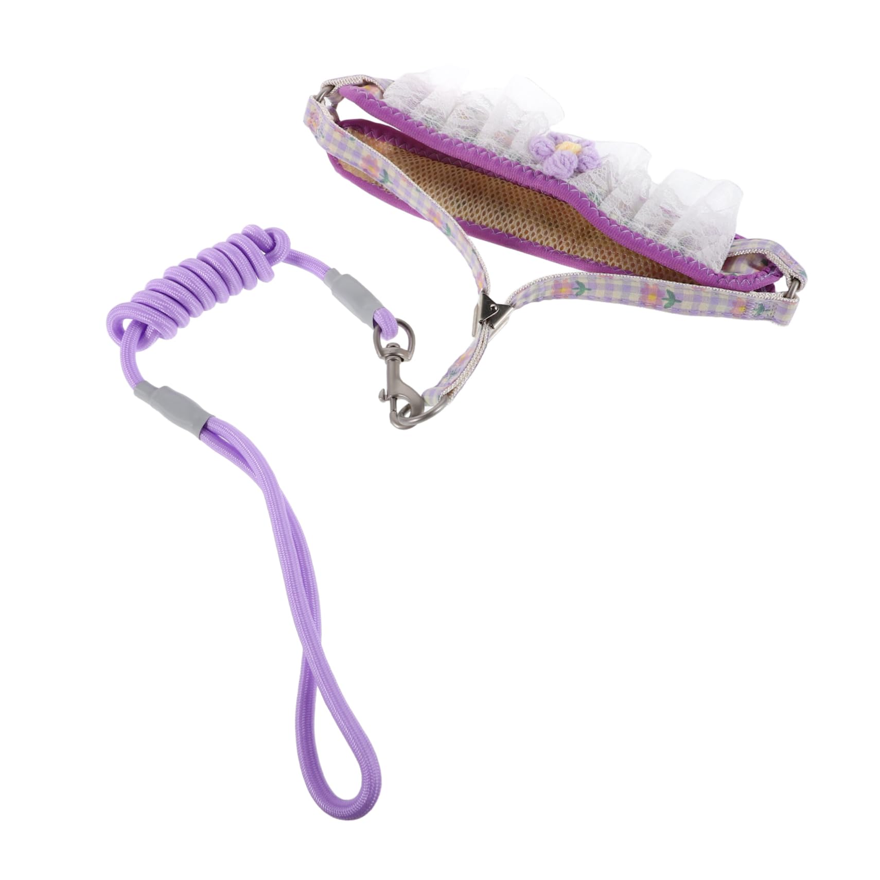 COLLBATH Dog Harness Leash Set Small Cat Harness Nylon Leash Adjustable Fit for Puppies and Kitten Walks