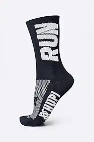 Meia Hupi Run para Corrida Preto/branco, Cor: Preto/branco