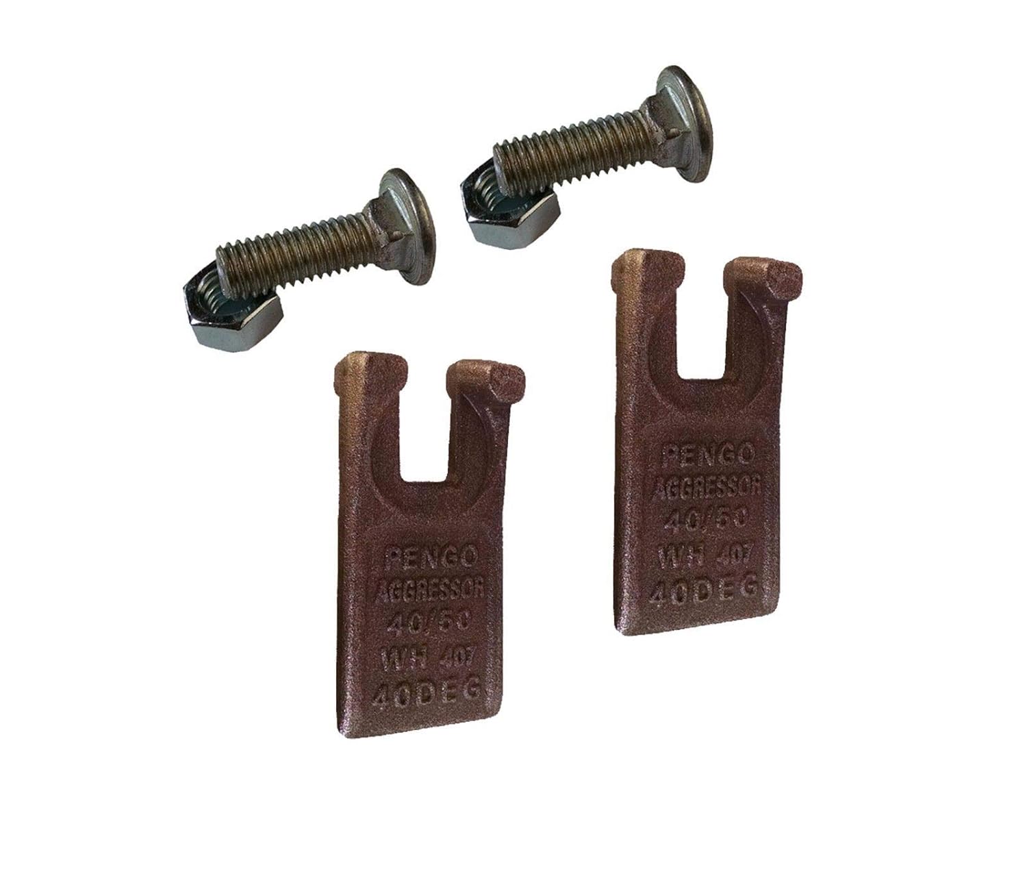 2 Pengo 40/50 Auger Teeth with Hardware, 134501 - fits Pengo Aggressor Augers.