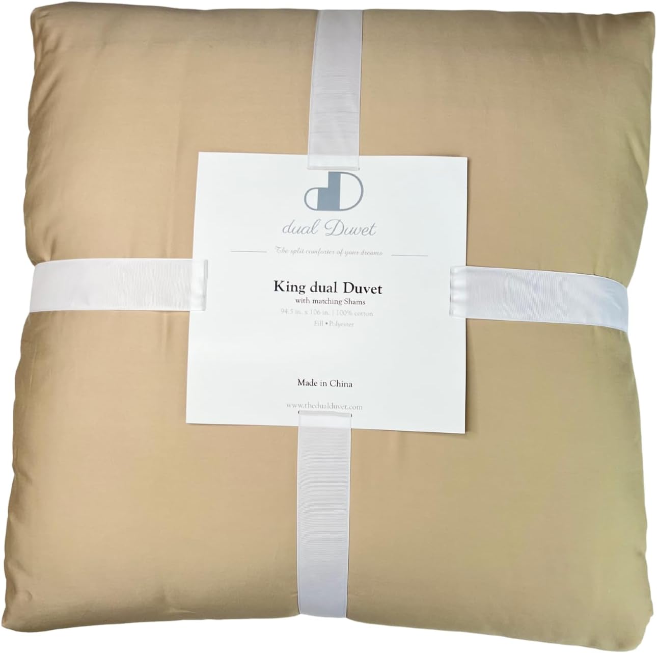 Button-Down | Split Comforter (Boho Beige, King)
