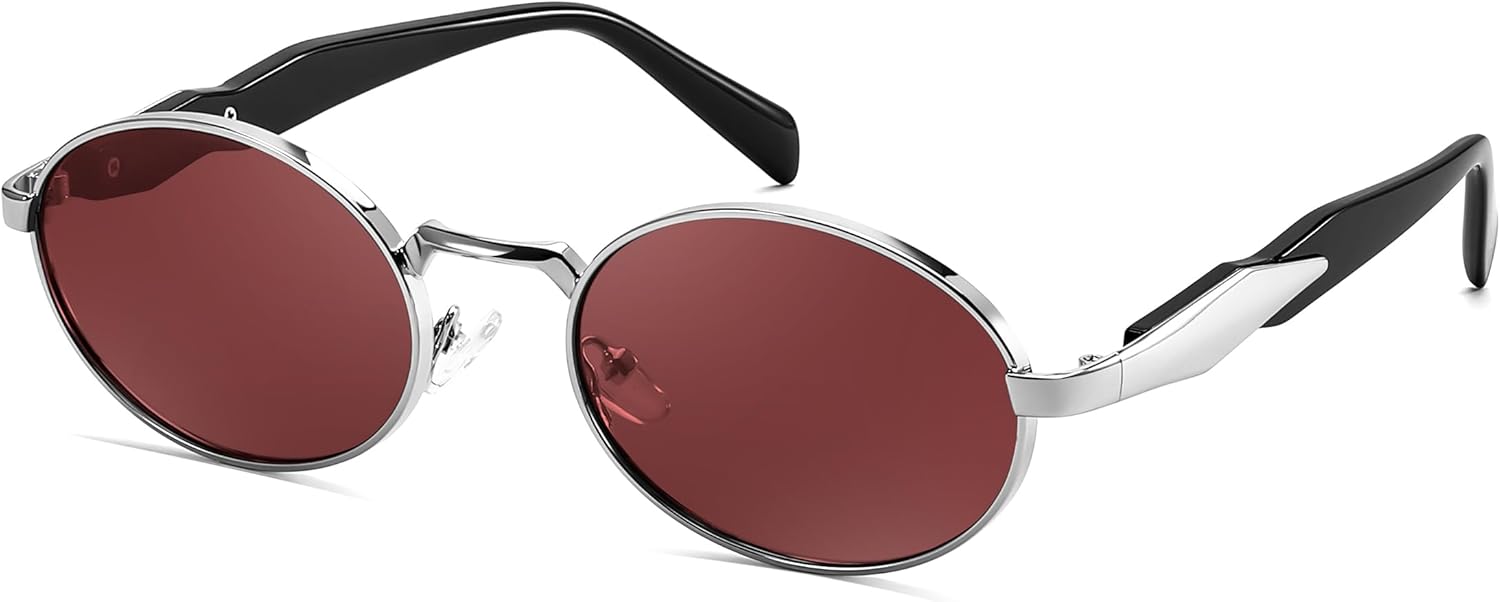 FEISEDY Retro Oval Women Sunglasses, Small Trendy Sun Glasses for Men B4170