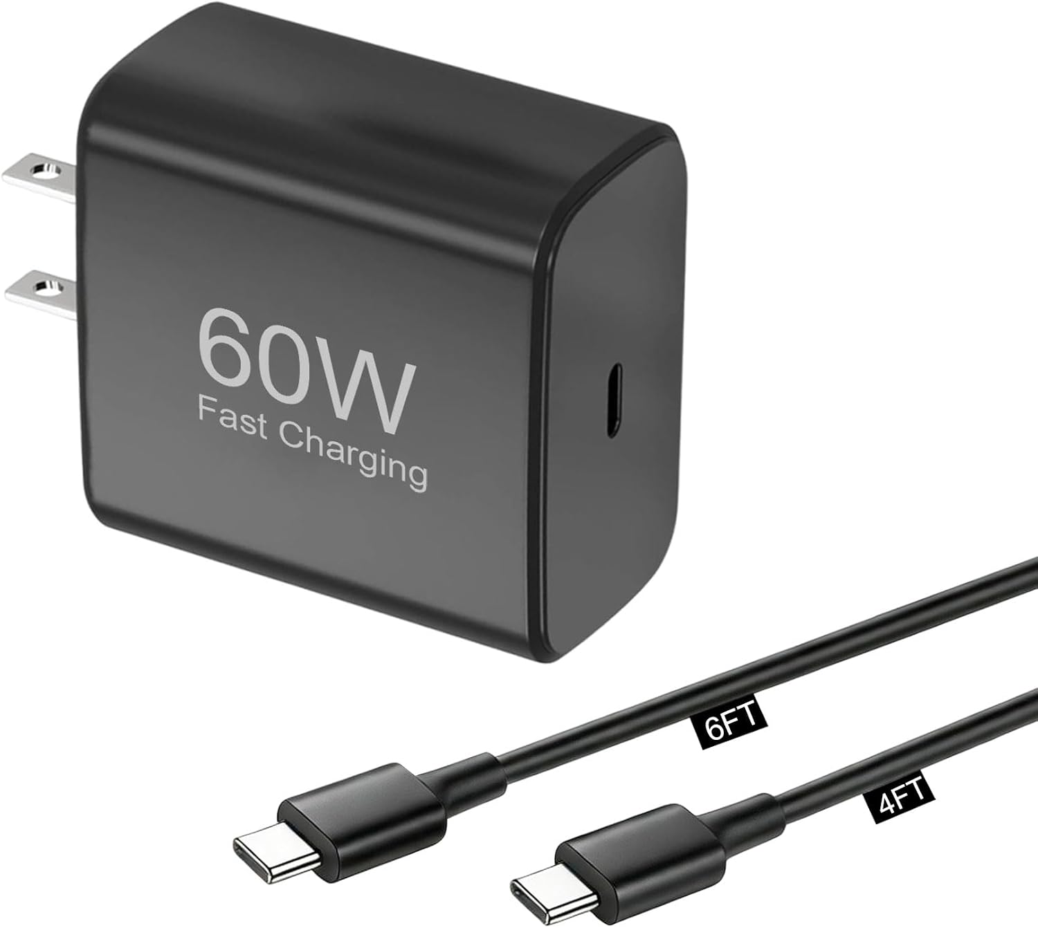 Charger for Nintendo Switch, 60W USB C Fast Charger with 6ft & 4ft Cables