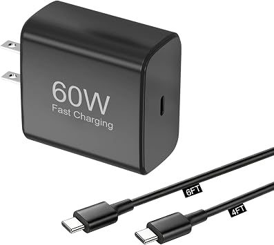 Charger for Nintendo Switch, 60W USB C Fast Charger with 6ft & 4ft Cables
