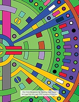 Paperback Dot Grid Notebook for Sketches and Notes 160 Pages with Very Light Gray Half Inch Dot Grid: Notebook with art cover Green Enterprise, 8.5"x11" 1/4 inc Book