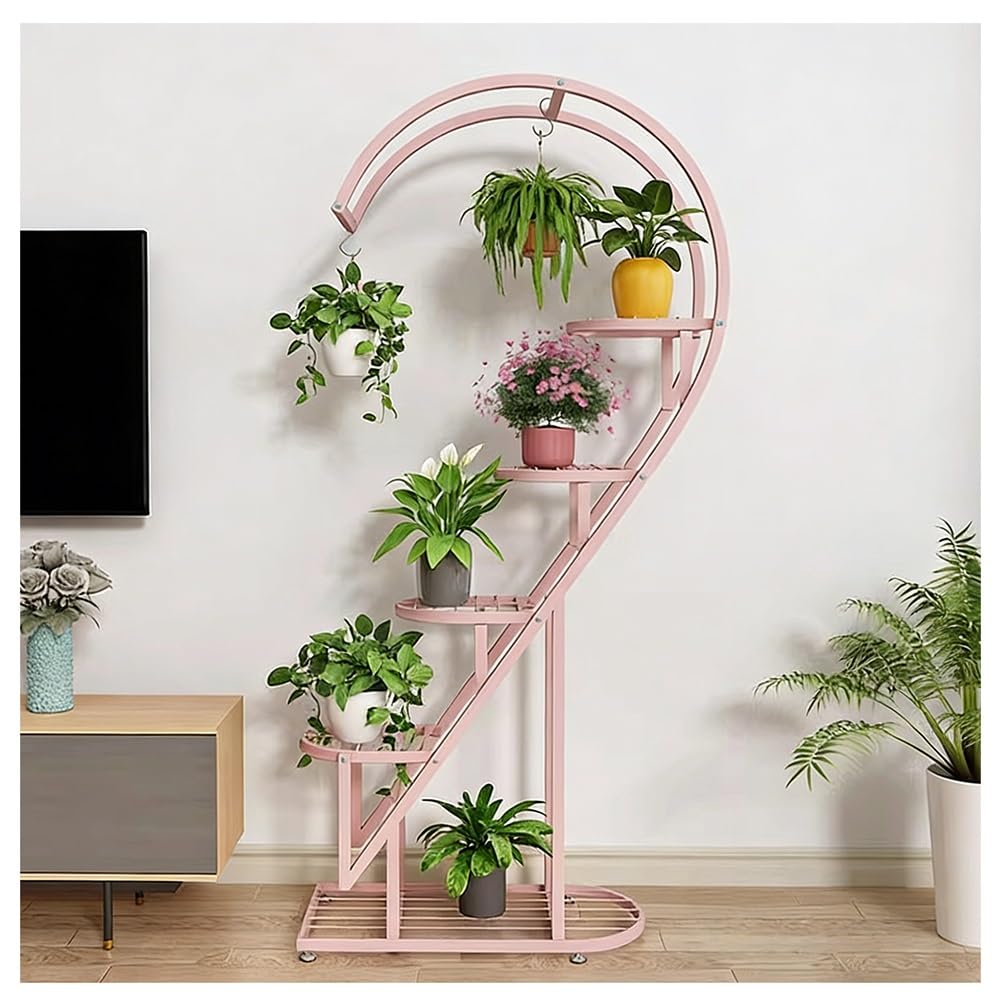 Support à plantes d'intérieur étagère fleurs métal 5 niveaux design