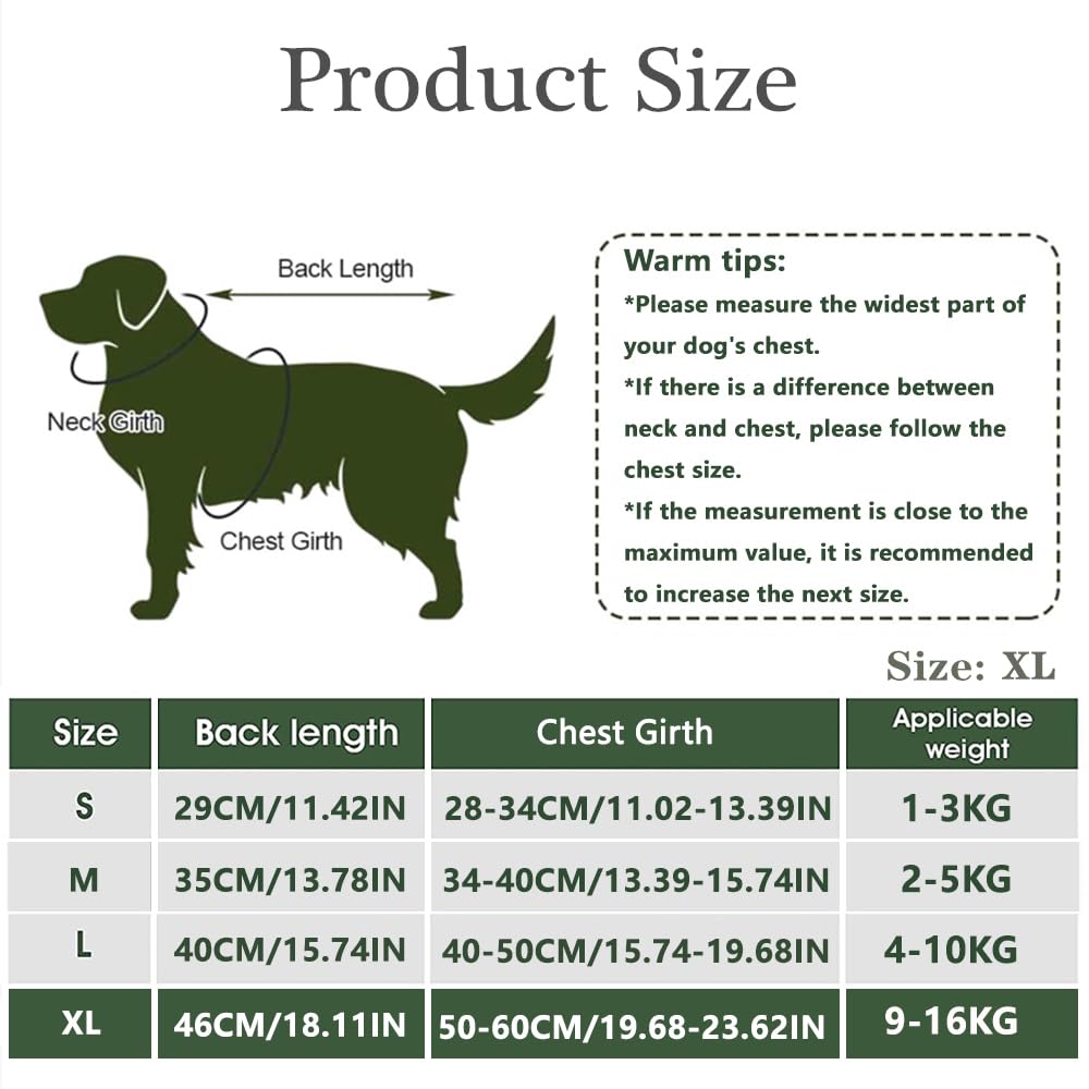 Dog Surgery Recovery Suit Camouflage Dog Recovery Suit Female Male Soft Dogs Bodysuit After Surgery Large Post Surgical Dogs Vest for Post Operative Abdominal Wounds Protect Prevent Licking (XL) - Image 2