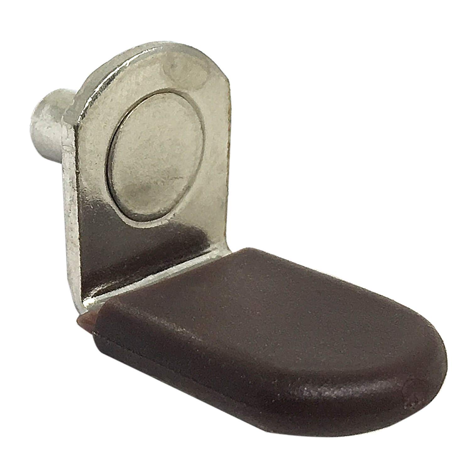 Desunia - 5mm Glass Shelf Support Pegs w/Brown Vinyl Sleeve - Bracket Style - Antique Bronze - 25 Pack — Amazon image 4