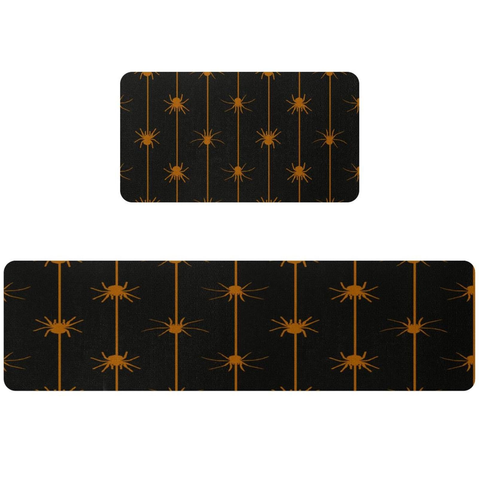 Tapis de cuisine absorbant avec motif araignée suspendue en toile