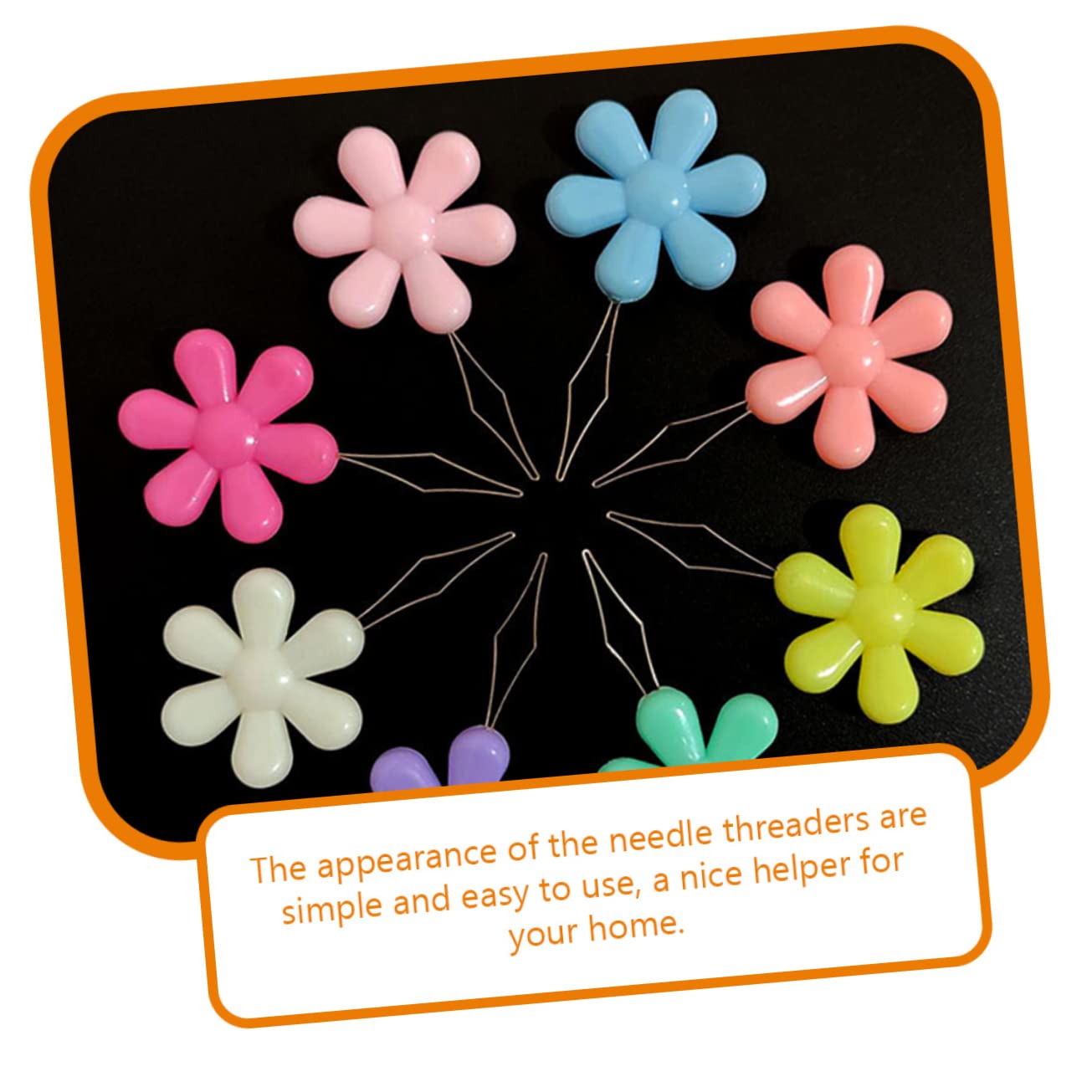 OSALADI 5 Set Flower Flowler per Filettatura Threadle Adgo Infila Ago Cucito A Mano Piccoli Infila-ago Porta Aghi da Cucito Forniture di Cucito Accessori da Ricamo Plastica 50 Pezzi*5