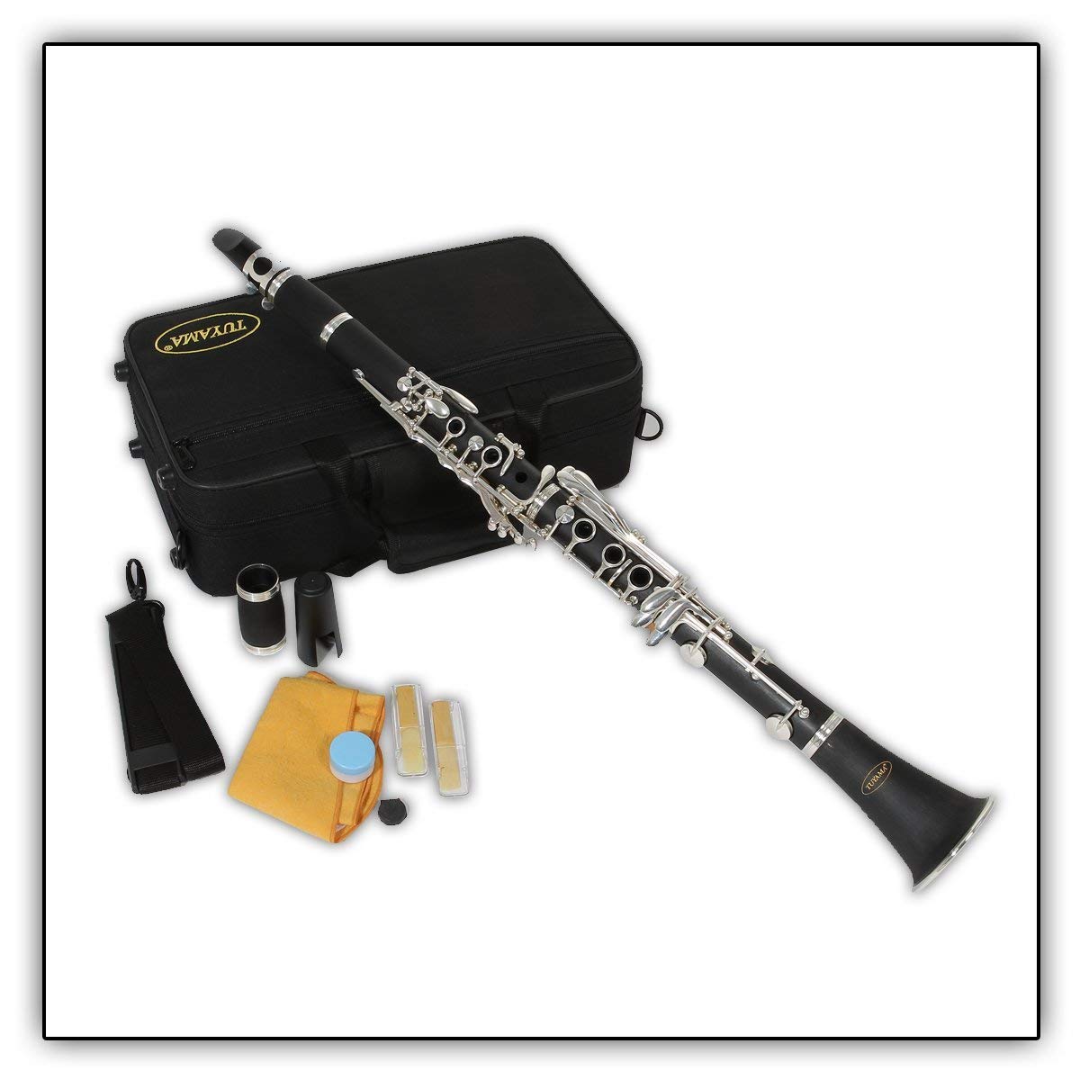 TKB-177 Clarinetto in Sib - Sistema Boehm - 17 Chiavi Argentate - 2 Bariletti - Bocchino e Custodia inclusi