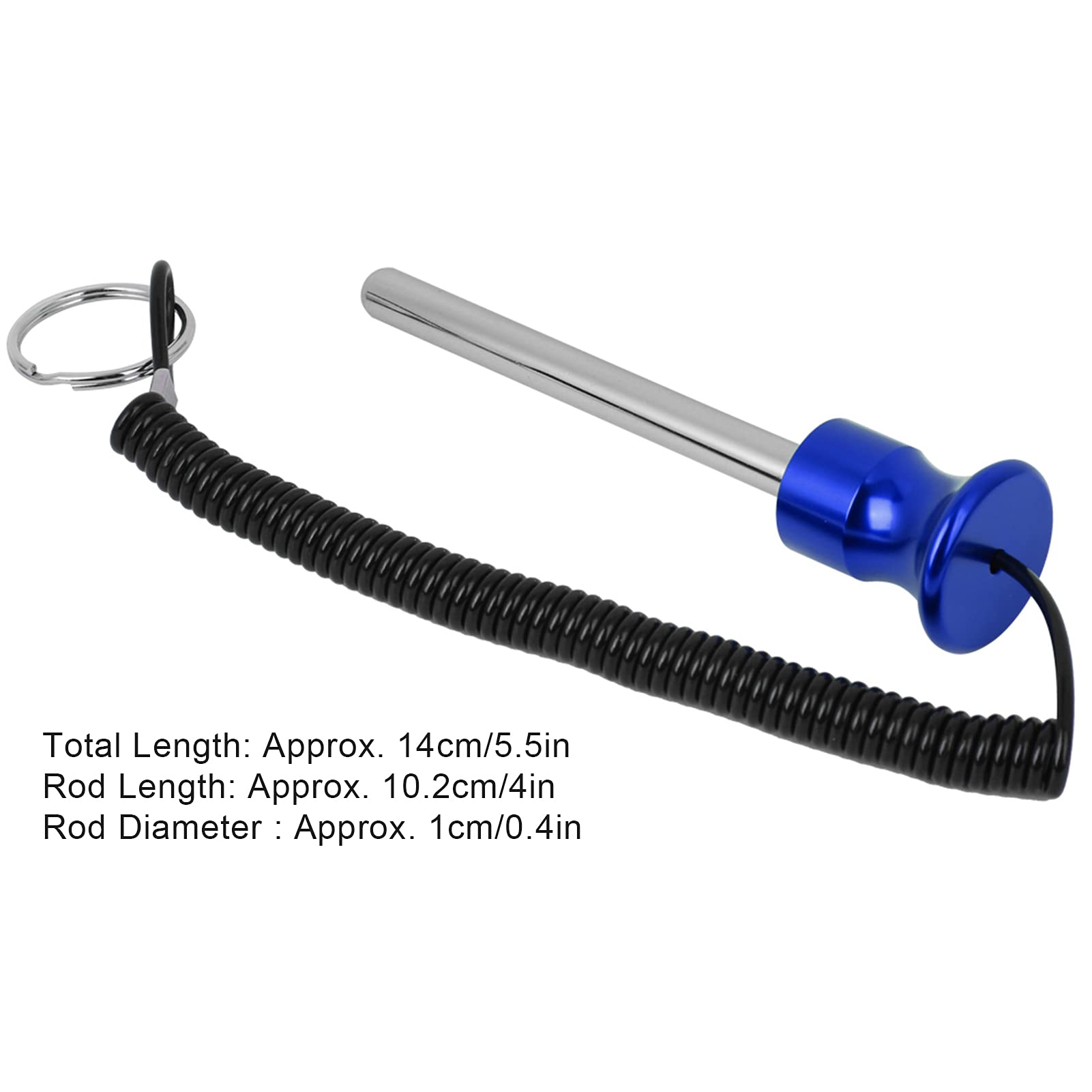 Goupille De Sélection Magnétique Pour Pile De Poids – 8 X 125 Mm – Avec Corde Anti-Perle – Fer/Alu – Musculation