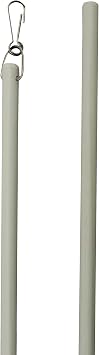 24" Fiberglass Drapery Baton Curtain Wands with Stainless Steel Snap Hook - Our Strongest! 2-Pack