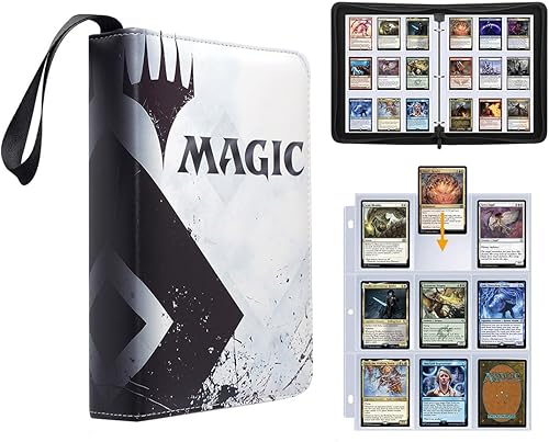 Miniatura 2 de Carpeta de 9 bolsillos de cuero sintético para tarjetas coleccionables Magic The Gathering, carpeta protectora para tarjetas coleccionables Magic