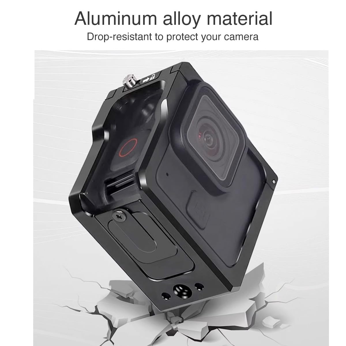 Nitze カメラケージ GoPro Hero 11用 ブラック - T-GP01A 並行輸入品 Nitze Cage for GoPro HERO 13⁄12 ⁄ 11⁄10 ⁄ 9 Camera, Camera Cage with  Magnetic Interface, 1⁄4\" Threaded Holes and 2 Cold Shoe for Microphone and  LED