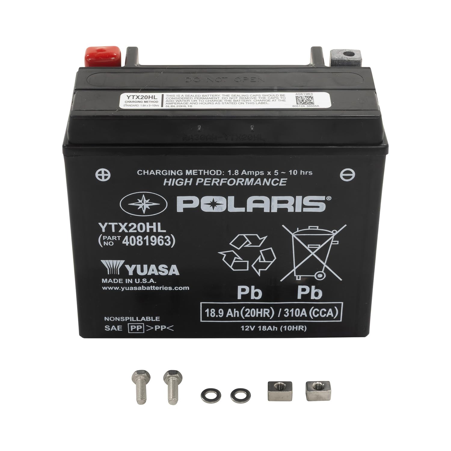 Amazon | Polaris 12V 18Ah AGM 密閉型充電式バッテリー 特定の