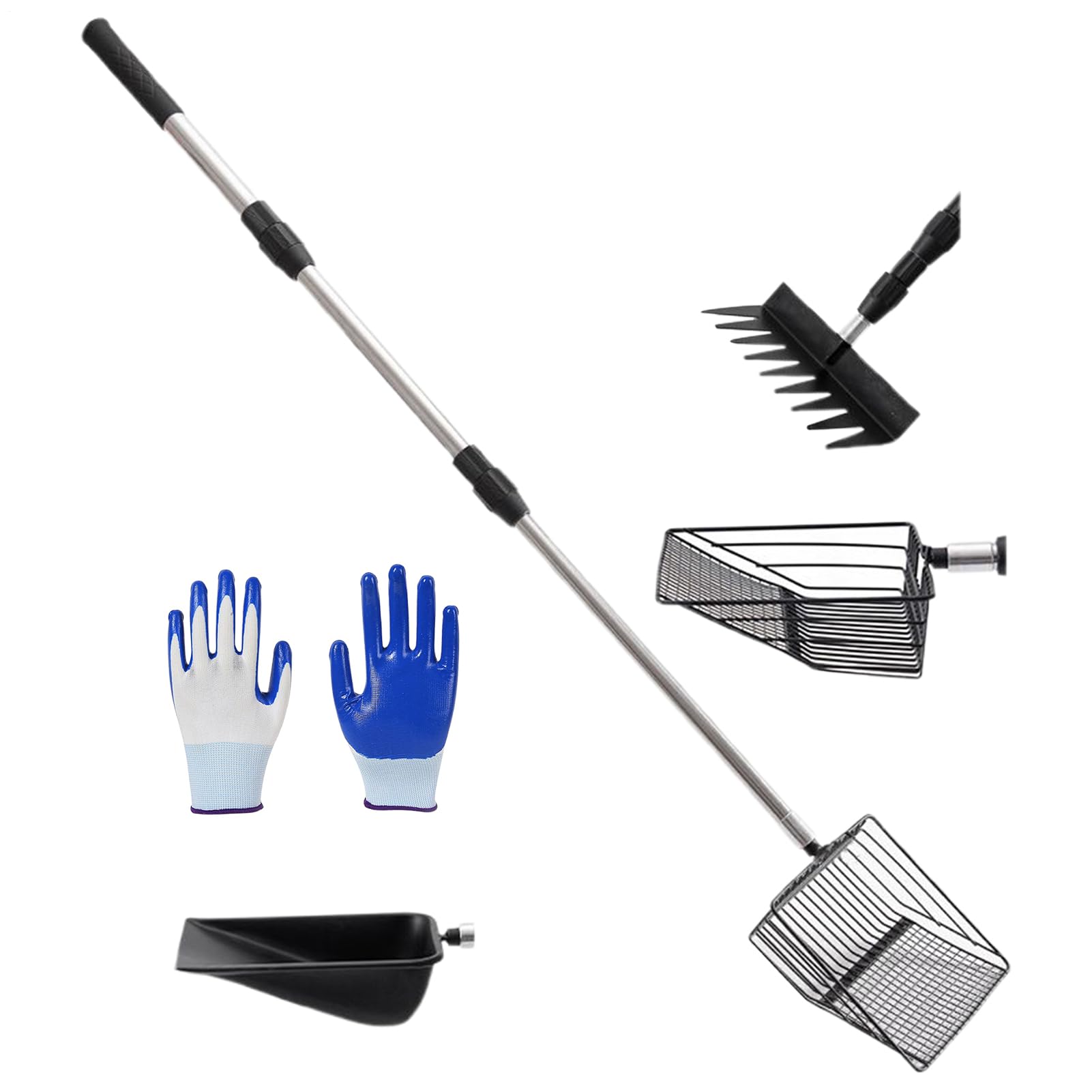 Ramasse-Crottes à Poule Outil nettoyant Multifonction Ergonomique 4 têtes
