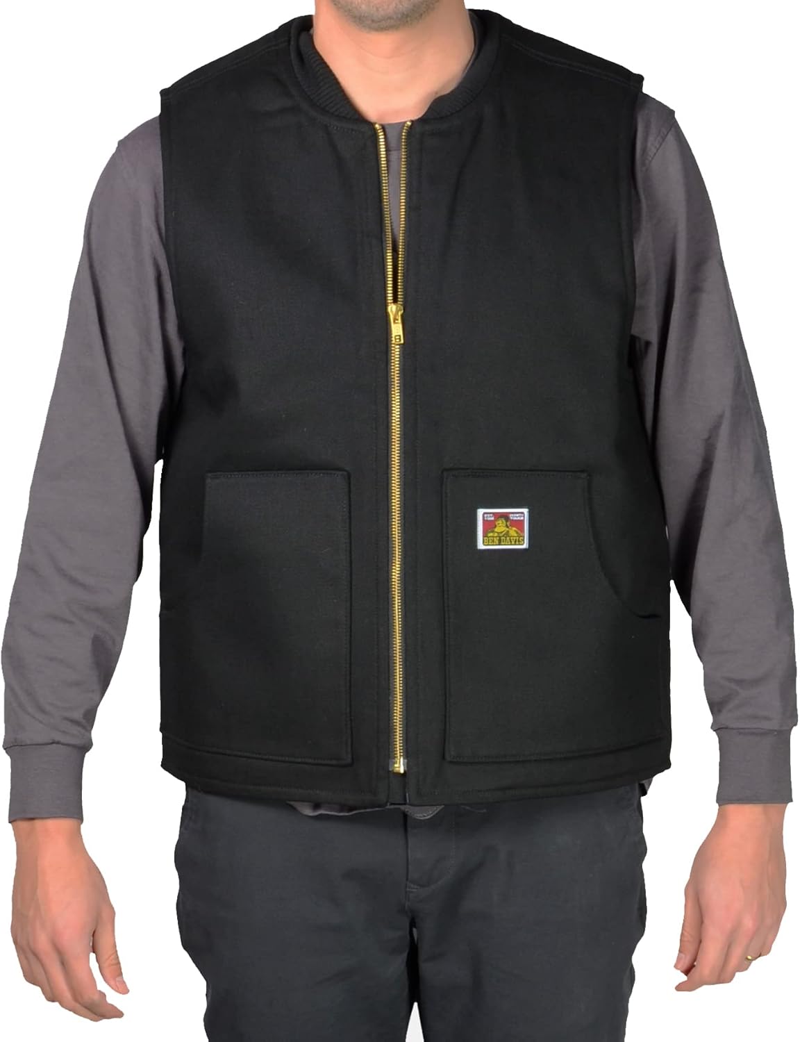 BEN DAVIS Lined Vest - Black (as1, alpha, s, regular, regular)