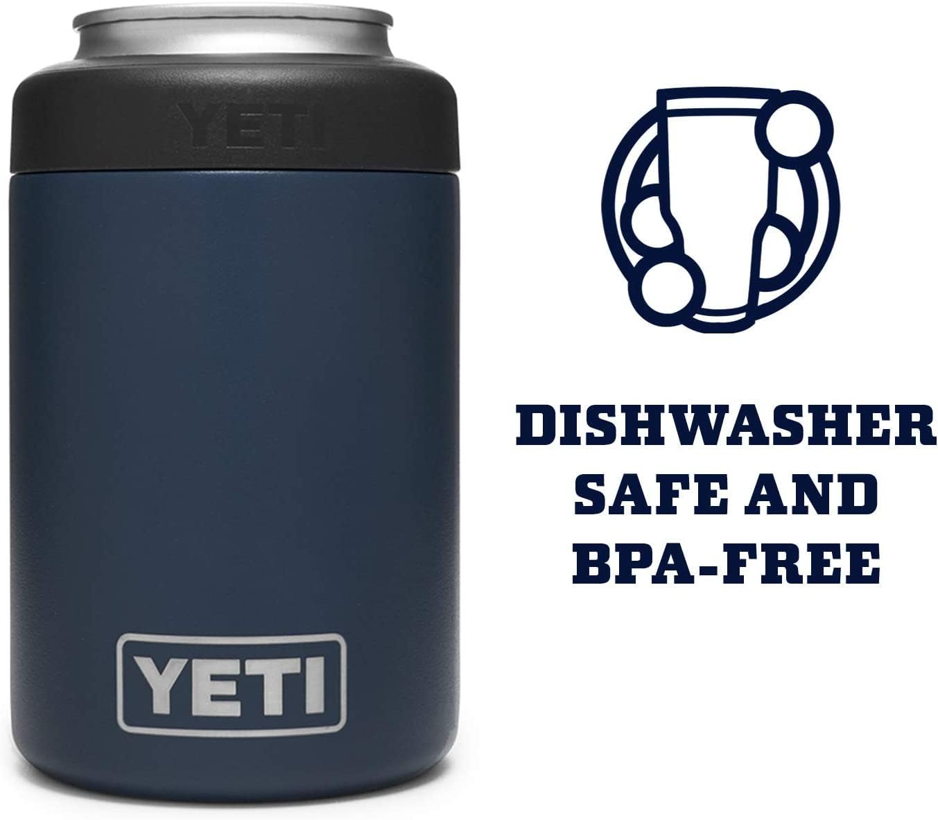 YETI Rambler Colster, isolante per lattine in acciaio inox, blu navy, 330 ml