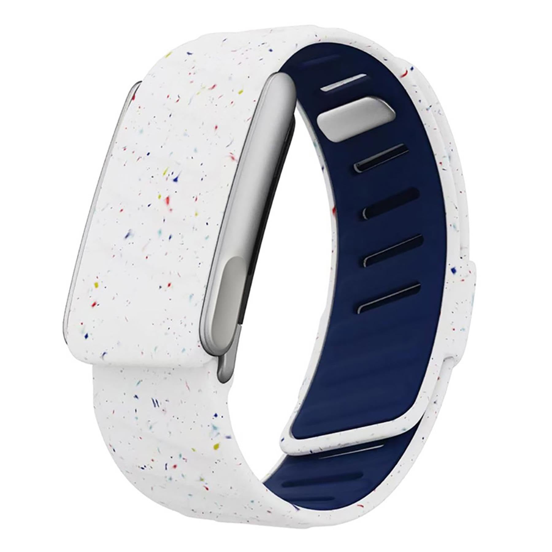 VeveXiao Silicone Wristband compatible with WHOOP 5.0 Bands，White Blue