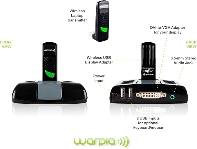 Warpia Easy Dock Pro PC a TV Docking Station Inalámbrica para Mac y PC miniatura 6