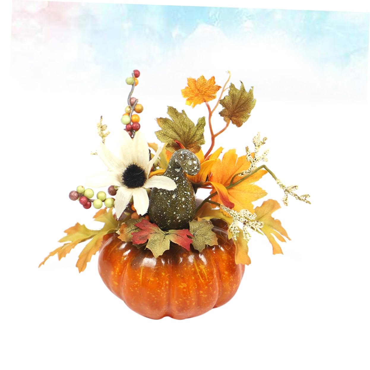 Abaodam 4 Piezas De Centros De Mesa De Cosecha para Mesas De Calabazas Artificiales para Acción De Gracias Y Navidad