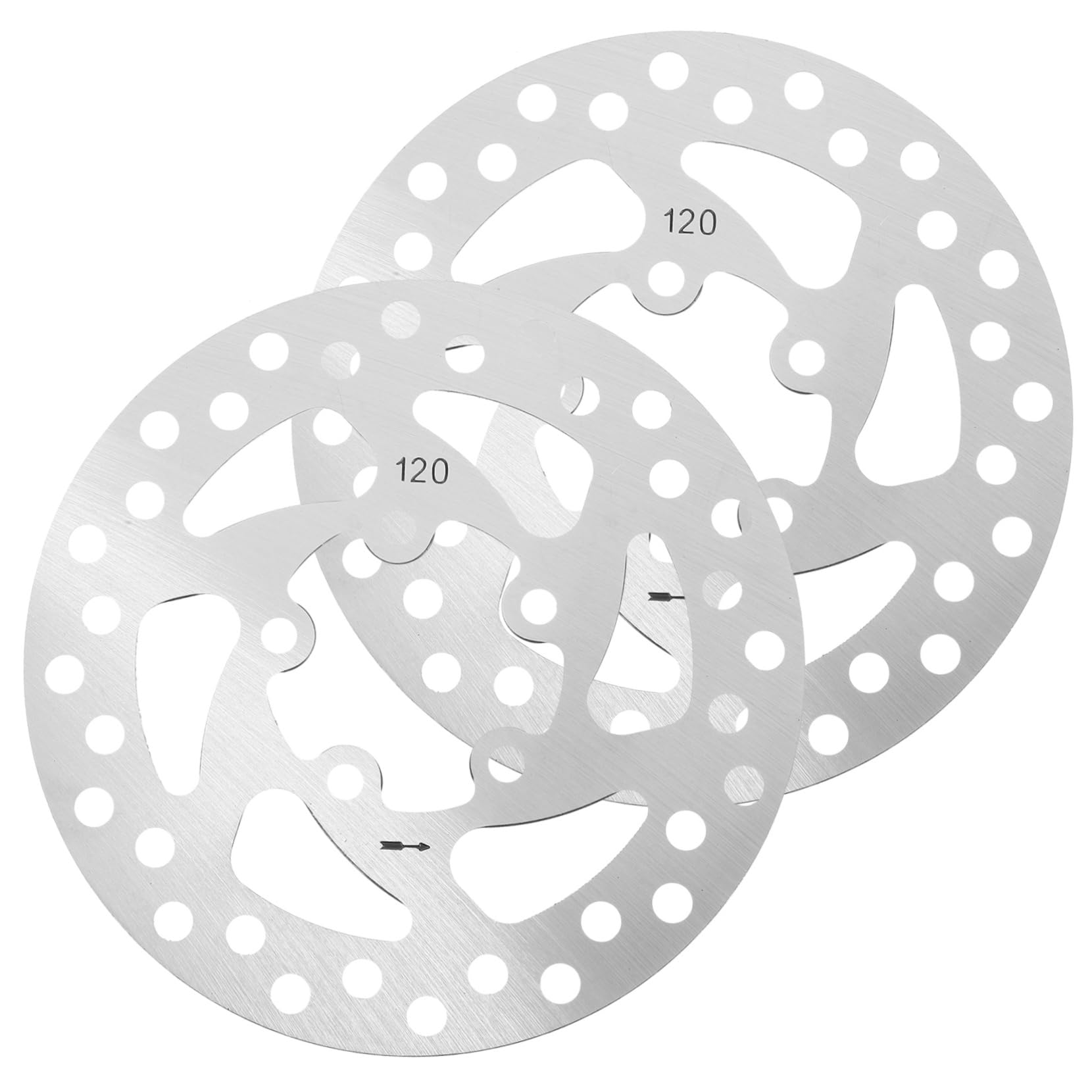 Gogogmee Scooter Accessory 2Pcs Electric Scooter Brake Discs Diameter High Strength Stainless Steel Heat Dissipation 6-Hole Rotor