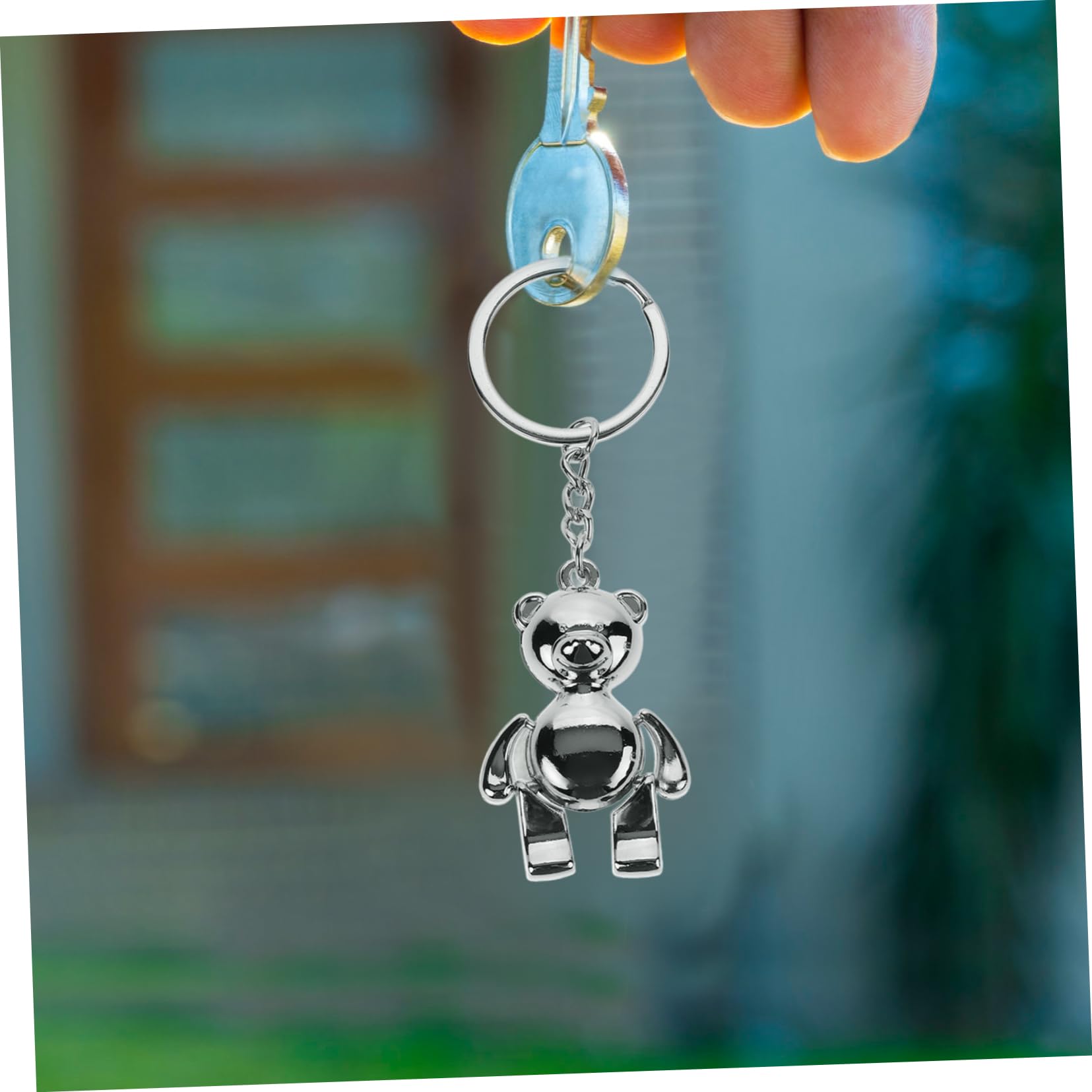 Orso Portachiavi Fascino Per La Chiave Mini Portachiavi Pendente Titolare Portachiavi Novità Simpatico Portachiavi Per Auto Portachiavi Da Boxe Lega Di Zinco Silver